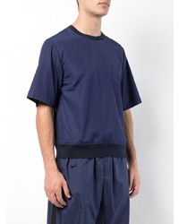 dunkelblaues T-Shirt mit einem Rundhalsausschnitt von 3.1 Phillip Lim