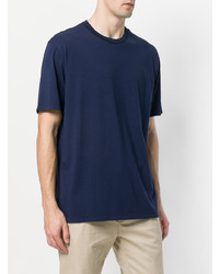 dunkelblaues T-Shirt mit einem Rundhalsausschnitt von Mauro Grifoni