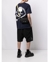 dunkelblaues T-Shirt mit einem Rundhalsausschnitt von Mastermind Japan