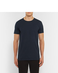dunkelblaues T-Shirt mit einem Rundhalsausschnitt von Tomas Maier