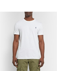 dunkelblaues T-Shirt mit einem Rundhalsausschnitt von Polo Ralph Lauren