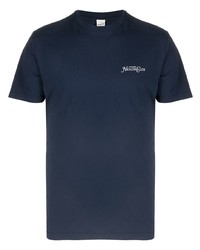 dunkelblaues T-Shirt mit einem Rundhalsausschnitt von Sporty & Rich