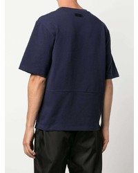 dunkelblaues T-Shirt mit einem Rundhalsausschnitt von 3.1 Phillip Lim