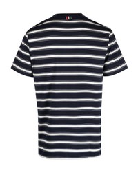 dunkelblaues T-Shirt mit einem Rundhalsausschnitt von Thom Browne