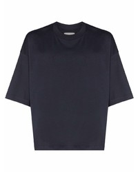dunkelblaues T-Shirt mit einem Rundhalsausschnitt von Studio Nicholson