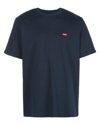 dunkelblaues T-Shirt mit einem Rundhalsausschnitt von Supreme