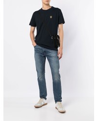 dunkelblaues T-Shirt mit einem Rundhalsausschnitt von Belstaff