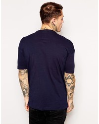 dunkelblaues T-Shirt mit einem Rundhalsausschnitt von Diesel