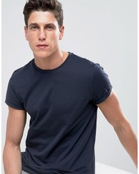 dunkelblaues T-Shirt mit einem Rundhalsausschnitt von Asos