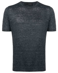 dunkelblaues T-Shirt mit einem Rundhalsausschnitt von Tagliatore