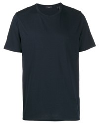 dunkelblaues T-Shirt mit einem Rundhalsausschnitt von Theory