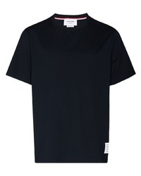 dunkelblaues T-Shirt mit einem Rundhalsausschnitt von Thom Browne