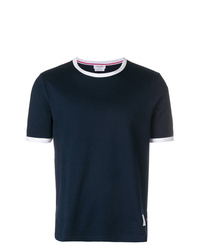 dunkelblaues T-Shirt mit einem Rundhalsausschnitt von Thom Browne
