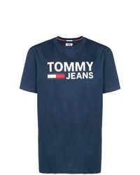 dunkelblaues T-Shirt mit einem Rundhalsausschnitt von Tommy Jeans