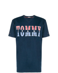 dunkelblaues T-Shirt mit einem Rundhalsausschnitt von Tommy Jeans