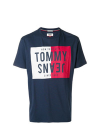 dunkelblaues T-Shirt mit einem Rundhalsausschnitt von Tommy Jeans