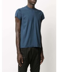 dunkelblaues T-Shirt mit einem Rundhalsausschnitt von Rick Owens DRKSHDW