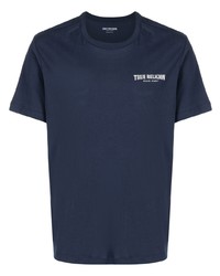 dunkelblaues T-Shirt mit einem Rundhalsausschnitt von True Religion