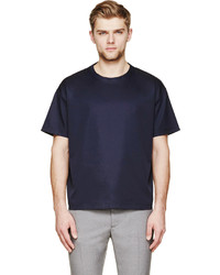 dunkelblaues T-Shirt mit einem Rundhalsausschnitt von Valentino
