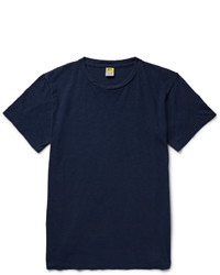 dunkelblaues T-Shirt mit einem Rundhalsausschnitt von Velva Sheen