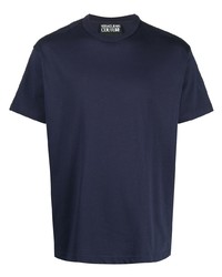 dunkelblaues T-Shirt mit einem Rundhalsausschnitt von VERSACE JEANS COUTURE