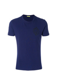 dunkelblaues T-Shirt mit einem Rundhalsausschnitt von Versace Jeans