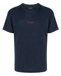 dunkelblaues T-Shirt mit einem Rundhalsausschnitt von Viktor & Rolf