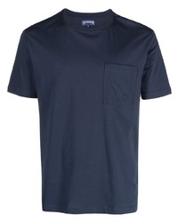 dunkelblaues T-Shirt mit einem Rundhalsausschnitt von Vilebrequin
