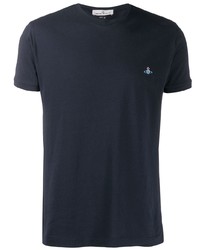 dunkelblaues T-Shirt mit einem Rundhalsausschnitt von Vivienne Westwood