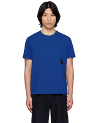 dunkelblaues T-Shirt mit einem Rundhalsausschnitt von Wooyoungmi