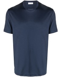dunkelblaues T-Shirt mit einem Rundhalsausschnitt von Xacus