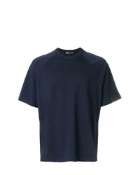 dunkelblaues T-Shirt mit einem Rundhalsausschnitt von Y-3