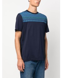 dunkelblaues T-Shirt mit einem Rundhalsausschnitt von Missoni