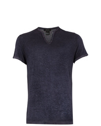 dunkelblaues T-Shirt mit einem V-Ausschnitt von Avant Toi