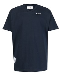 dunkelblaues T-Shirt mit einem V-Ausschnitt von Chocoolate