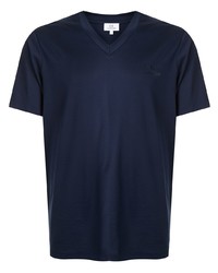 dunkelblaues T-Shirt mit einem V-Ausschnitt von CK Calvin Klein