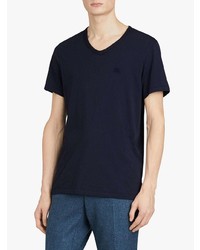 dunkelblaues T-Shirt mit einem V-Ausschnitt von Burberry