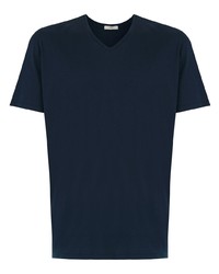 dunkelblaues T-Shirt mit einem V-Ausschnitt von Egrey