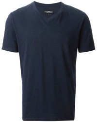 dunkelblaues T-Shirt mit einem V-Ausschnitt von Hydrogen