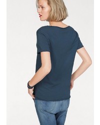 dunkelblaues T-Shirt mit einem V-Ausschnitt von IMP BY IMPERIAL