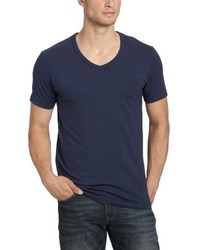 dunkelblaues T-Shirt mit einem V-Ausschnitt von Jack & Jones