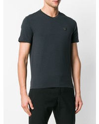 dunkelblaues T-Shirt mit einem V-Ausschnitt von Ea7 Emporio Armani