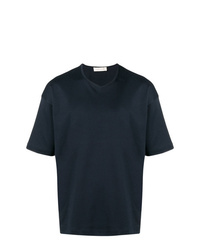 dunkelblaues T-Shirt mit einem V-Ausschnitt von MACKINTOSH