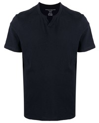 dunkelblaues T-Shirt mit einem V-Ausschnitt von Majestic Filatures