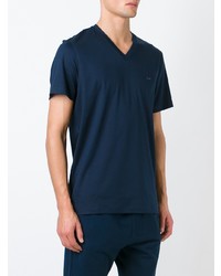 dunkelblaues T-Shirt mit einem V-Ausschnitt von Michael Kors