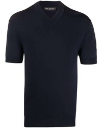 dunkelblaues T-Shirt mit einem V-Ausschnitt von Neil Barrett