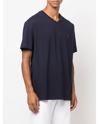 dunkelblaues T-Shirt mit einem V-Ausschnitt von Polo Ralph Lauren