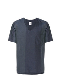 dunkelblaues T-Shirt mit einem V-Ausschnitt von Ts(S)
