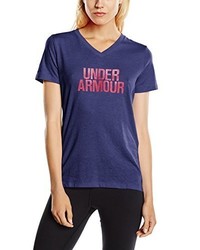 dunkelblaues T-Shirt mit einem V-Ausschnitt von Under Armour