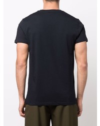 dunkelblaues T-Shirt mit einem V-Ausschnitt von Jil Sander